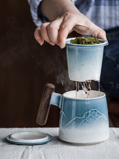 Taza Cerámica con Degradado y Tapa Térmica - Image 5