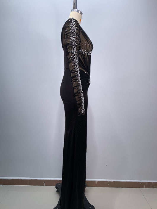 Vestido Formal Elegante con Escote Profundo y Abertura Frontal - Image 12