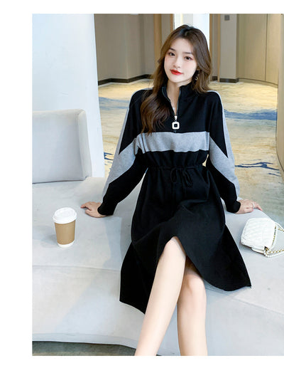 Vestido Tejido Slim con Contraste de Colores - Elegancia y Comodidad - Image 13