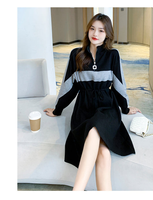 Vestido Tejido Slim con Contraste de Colores - Elegancia y Comodidad - Image 13