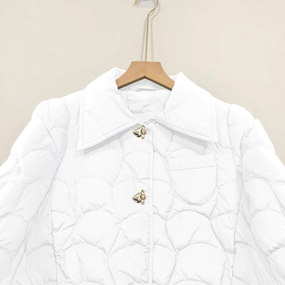 Chaqueta Acolchada Corta Cuadros Rojo Diamante - Image 13