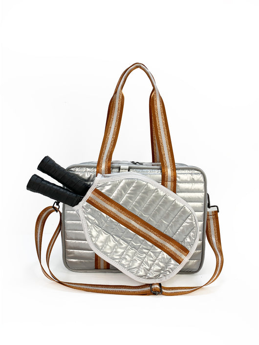 Bolsa Deportiva Tenis Crossbody a Rayas con Bandolera - Image 19
