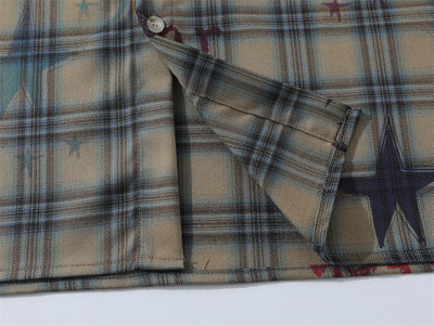 Camisa de Cuadros Manga Corta con Degradado para Hombre - Image 12