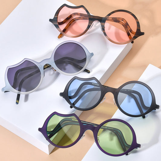 Gafas de Sol Unisex Bicolor con Diseño Irregular Mate