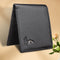Billetera Bifold Corta para Hombre en Cuero Genuino de Res Negro