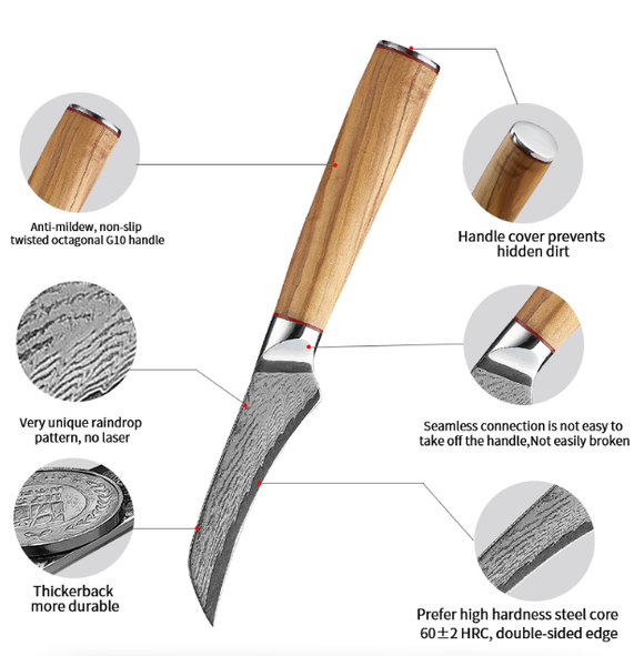 Cuchillo Damasco Profesional para Cocina