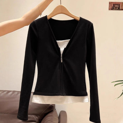 Blusa Larga Coreana de Diseño Versátil para Capas Base - Image 3