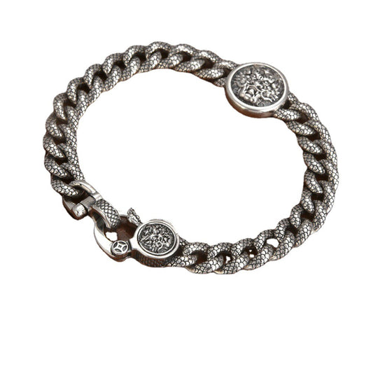 Pulsera Escamas de Dragón Plata 925 Estilo Chino Contemporáneo - Image 2