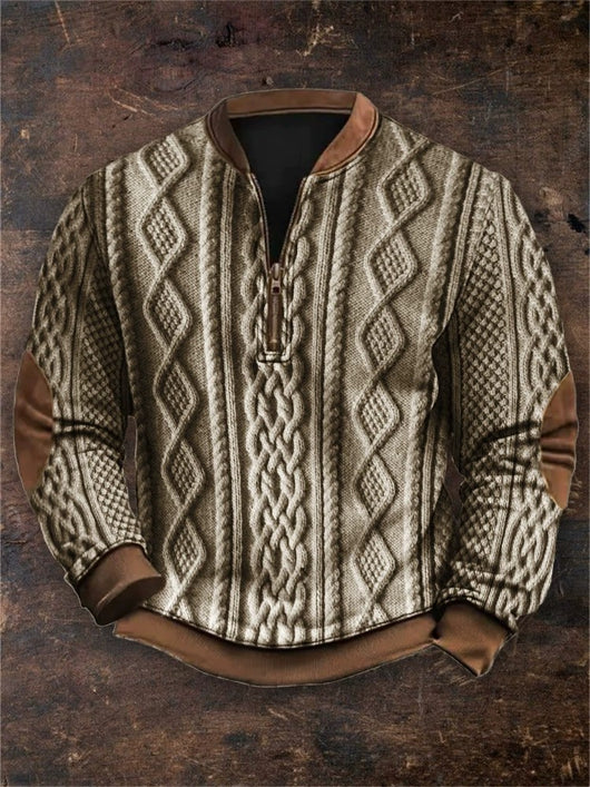 Sudadera con Cierre Estampado 3D Digital para Hombre - Primavera y Otoño - Image 24