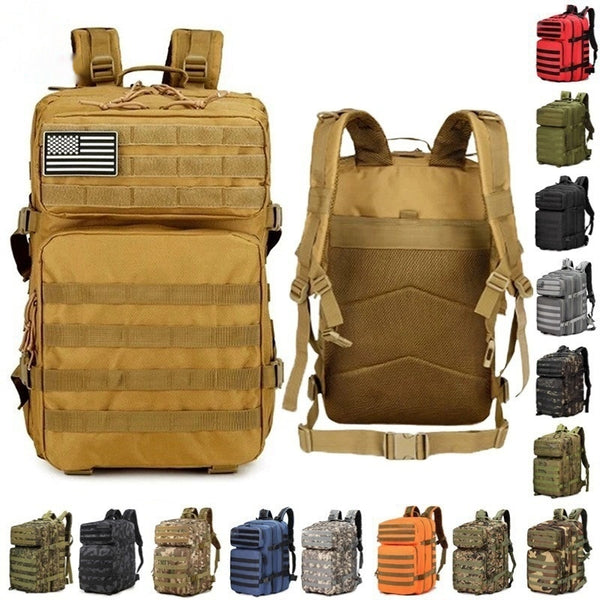 Mochila Táctica 45L para Senderismo - Unisex con Correas Ergonómicas