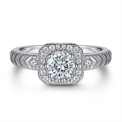 Anillo de Plata con Circonita Princesa - Simulante de Diamante - Image 9