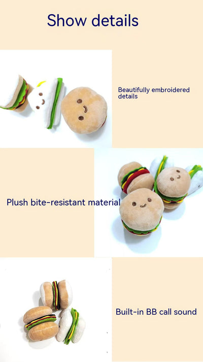 Juguete Antiestés para Mascotas con Sonido de Hamburguesa - Image 8