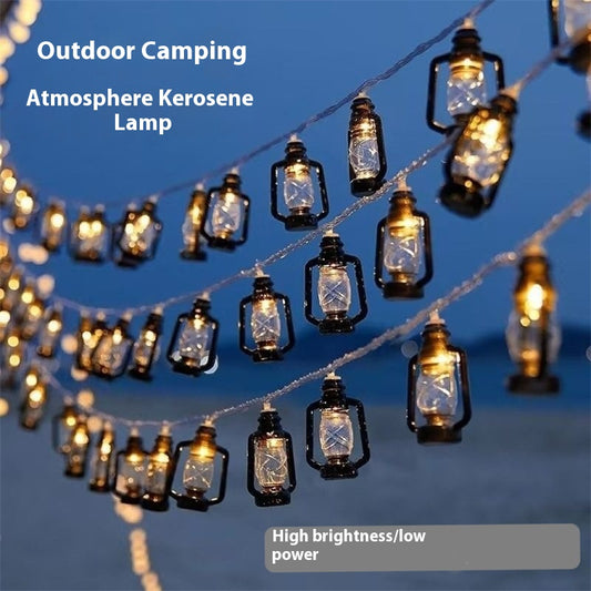 Lámpara LED Retro Estilo Linterna Queroseno para Camping