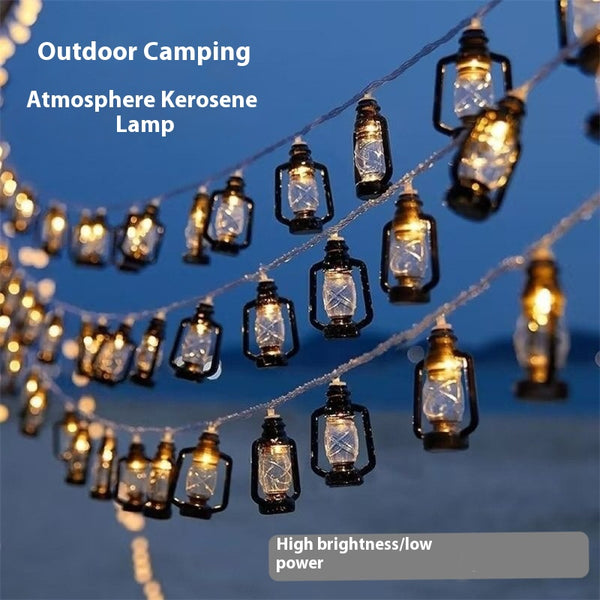 Lámpara LED Retro Estilo Linterna Queroseno para Camping
