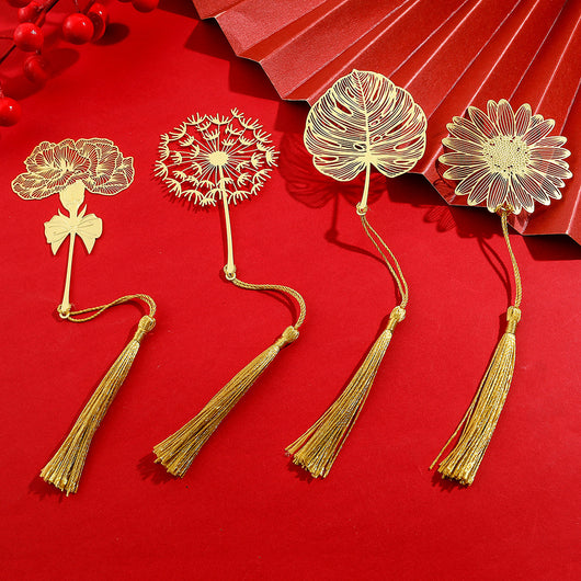 Marcapáginas Artístico de Hoja Vegetal Calado - Diseño Clásico Antiguo Cuatro Estaciones - Image 40