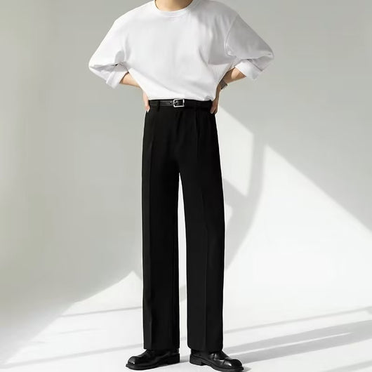 Pantalones de Corte Recto Sin Planchado con Caída Elegante - Image 3