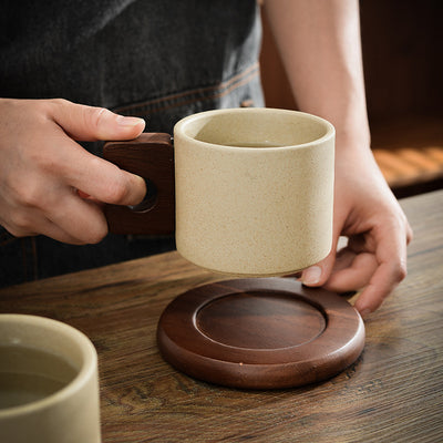 Taza de Cerámica Estilo Japonés Retro para el Bienestar - Image 3