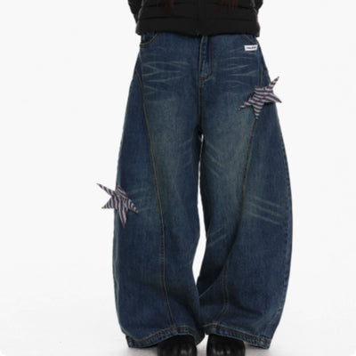 Pantalones Vaqueros de Trabajo Pierna Recta Cintura Alta para Mujer