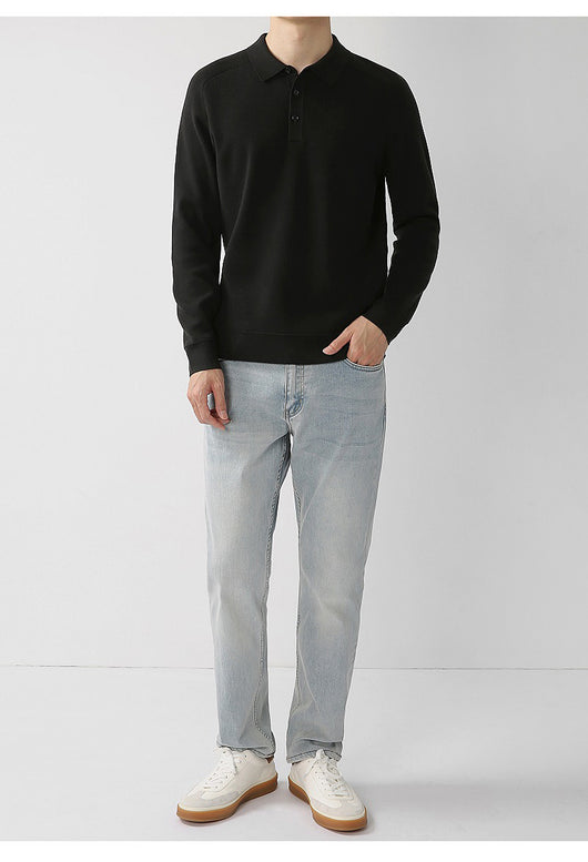Suéter de Punto Casual en Lana de Cordero - Diseño Liso y Moderno - Image 21