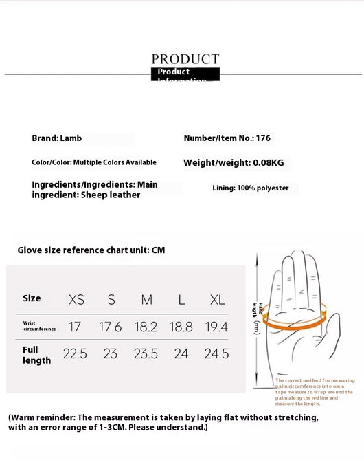 Guantes de Piel de Oveja para Mujer con Pantalla Táctil - Image 9