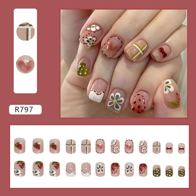 Uñas Postizas con Degradado Color Block - Set de 24 Piezas para un Look Sofisticado - Image 13
