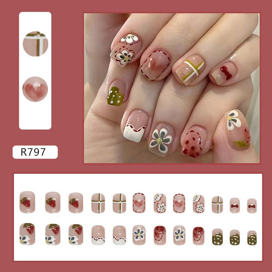 Uñas Postizas con Degradado Color Block - Set de 24 Piezas para un Look Sofisticado - Image 13