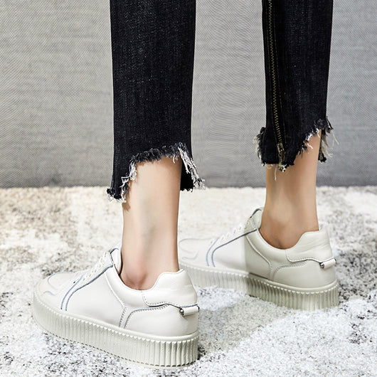 Tenis Casuales Beige Bajo Perfecto para Combinar - Image 9
