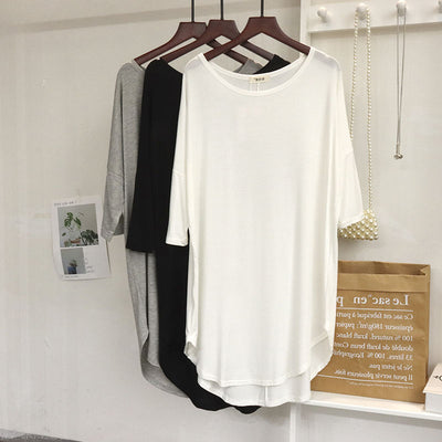 Blusa Suelta Irregular de Capas Delgada - Top Midi Versátil - Image 4