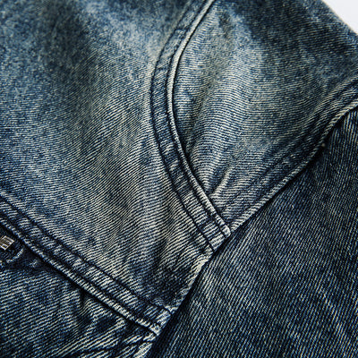 Chaqueta Denim Retro con Bordados para Hombre - Image 16