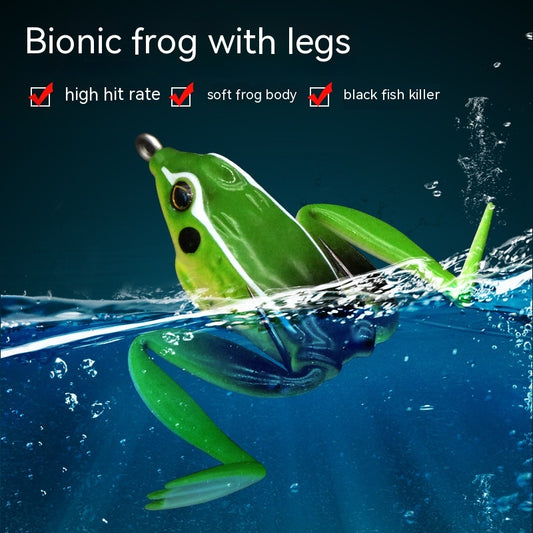 Anzuelo Artificial Bionic Thunder Frog - Doble Gancho para Pesca de Depredadores
