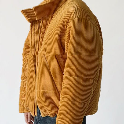Chaqueta Acolchada de Cuello Alto en Pana Térmica para Invierno - Image 7
