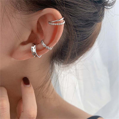 Set de 4 Clips para Cartílago con Borlas Estilo Explosión y Circonitas de Cobre - Image 7