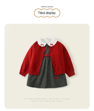 Cardigan Tejido Infantil de Manga Larga - Conjunto Versátil para Niños - Image 11