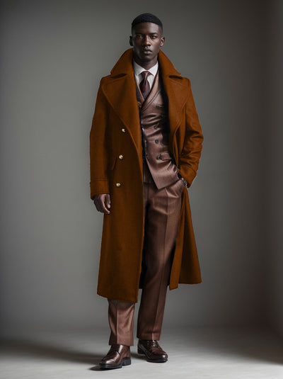 Abrigo Largo de Lana Premium Hasta la Rodilla para Hombre - Image 15