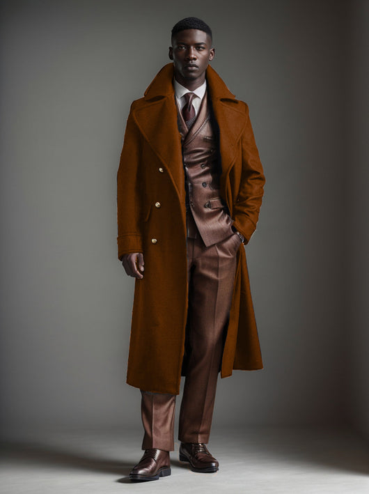 Abrigo Largo de Lana Premium Hasta la Rodilla para Hombre - Image 15
