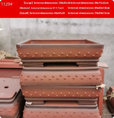 Maceta Rectangular Grande para Bonsái en Arcilla Púrpura - Image 2