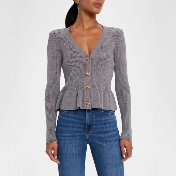 Blusa Ajustada con Mangas Campana y Control de Cintura