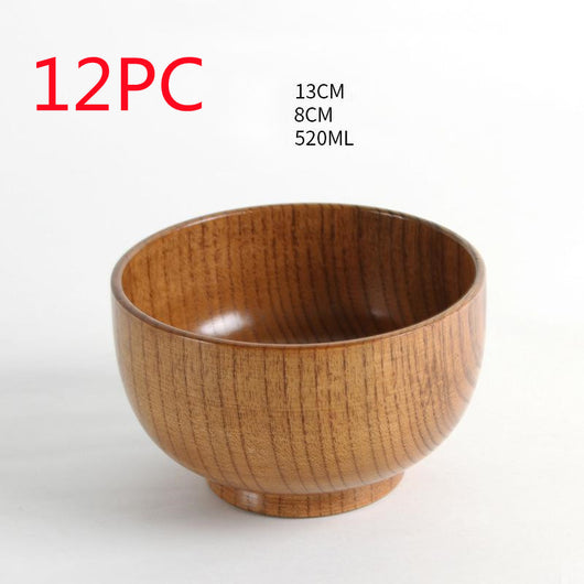 Cuenco de Madera de Azufaifa Estilo Japonés Natural - Image 21