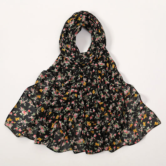 Pañuelo Ligero de Gasa Estampado Floral para Primavera y Verano - Image 14