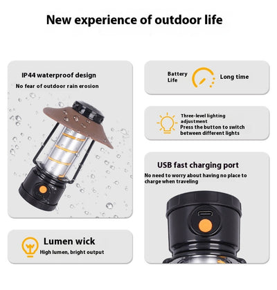 Lámpara LED Portátil para Camping - Linterna Recargable para Tienda de Campaña - Image 8