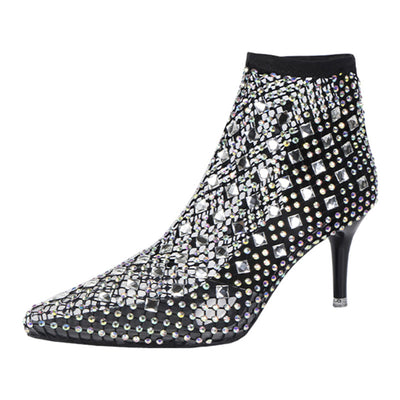 Botas Stiletto con Punta Afilada y Detalles de Cristales - Image 4