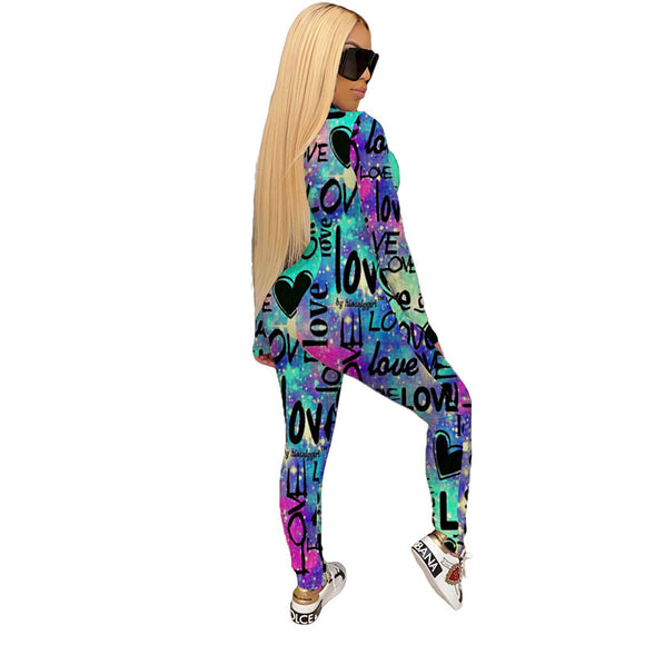 Jumpsuit Deportivo con Estampado de Personalidad
