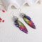 Misty Rain In Southern Personalized Design Simulation Cicada Wings Earrings Colored Old Wings Silver