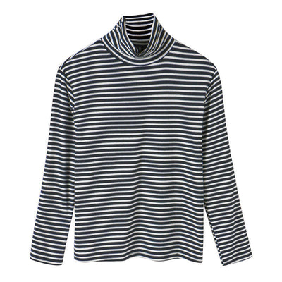 Buzo Cuello Alto Rayas Blancas y Negras Unisex - Image 4