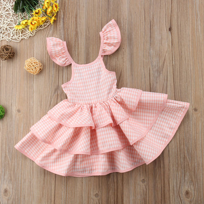 Vestido Infantil Cuadrille con Espalda Descubierta y Mangas Volantes - Image 7