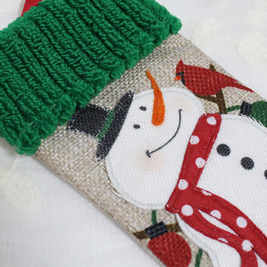 Calcetines Navideños Artesanales de Tela con Decoración Creativa - Image 4