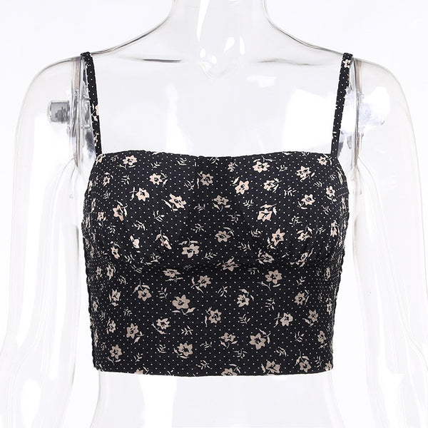 Top Halter Floral Ajustado con Tirantes Finos para Mujer - Image 5