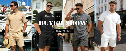 Conjunto de Playera y Shorts Casuales a Cuadros para Hombre - Image 11