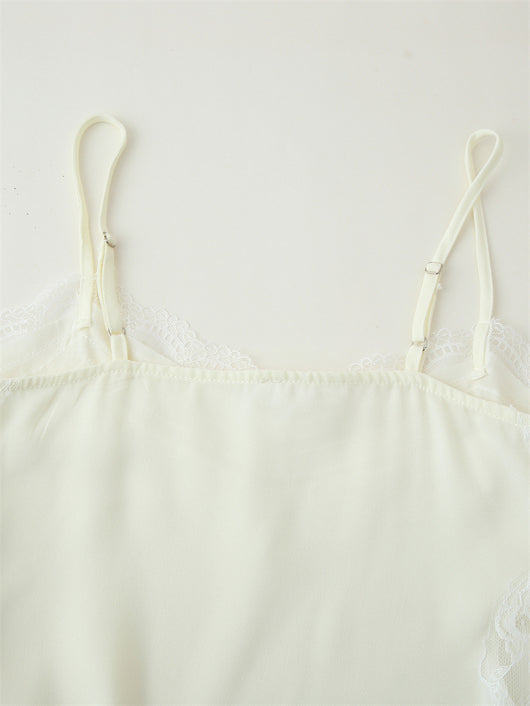 Vestido de Encaje con Abertura Lateral y Tirantes Ajustables - Image 14