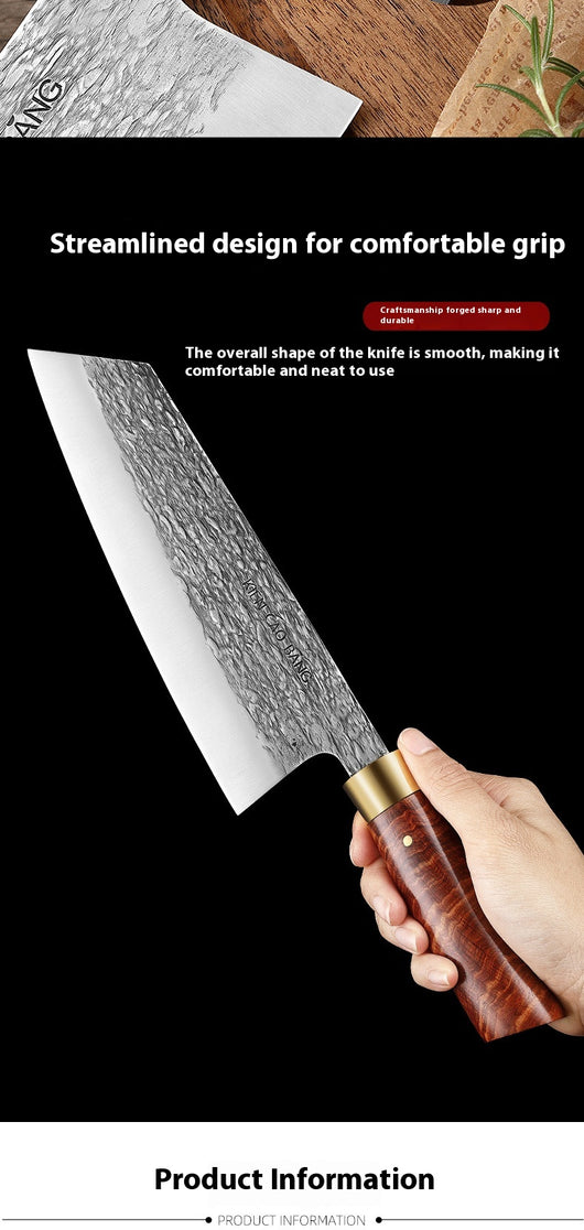 Cuchillo de Cocina Profesional Acero Inoxidable Alto Cromo con Mango de Madera Maciza - Image 8